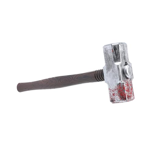 HEMOTON 1 Stück Simulationshammer Ratte Halloween Streiche Kostüm Gefälschter Hammer Für Säuberung Halloween Outdoor Blutiges Halloween Zubehör Gefälschter Kothammer Hammer von HEMOTON