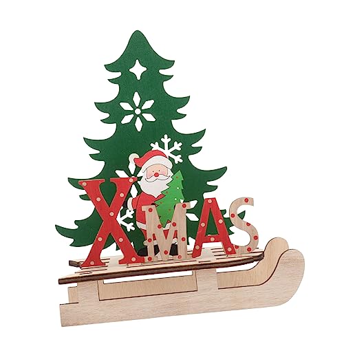 HEMOTON 1 Stück Weihnachtsschmuck bürodeko büro Dekoration DIY Dekoration Weihnachten wichtelgeschenk Weihnachts Ornamente drinnen Weihnachtsrätsel DIY -Puzzle hölzern Dark Grey von HEMOTON