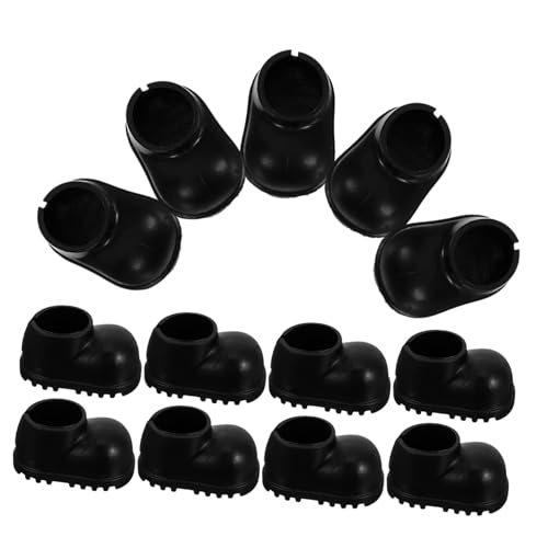 HEMOTON 10 Paare Miniatur Regenstiefel für Puppen Kunststoff Puppenschuhe Zubehör Leicht Ausziehbar für Puppenhaus Dekoration und Kinderspielzeug von HEMOTON