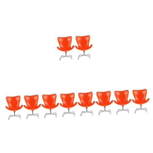 HEMOTON 10 STK Egg-Stuhl-Sessel Kinderspielzeug Mini-Stuhl-Modell Jesus-Puppe Twerking-Spielzeug Modelle Mini-Haussessel Miniatur-Sessel Puppenhaus schmücken Rückenlehne Drehstuhl rotieren von HEMOTON