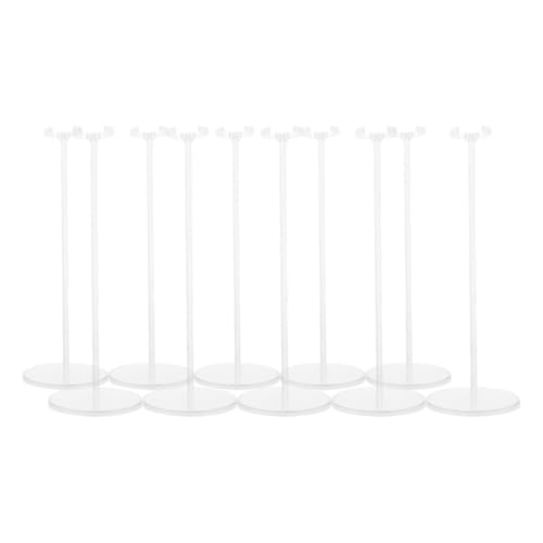 HEMOTON Elegante Handwerkskunst Puppenständerbasis 10-teiliger Actionfiguren-präsentationsrahmen Puppenhalterständer Für Sammlerdisplays von HEMOTON