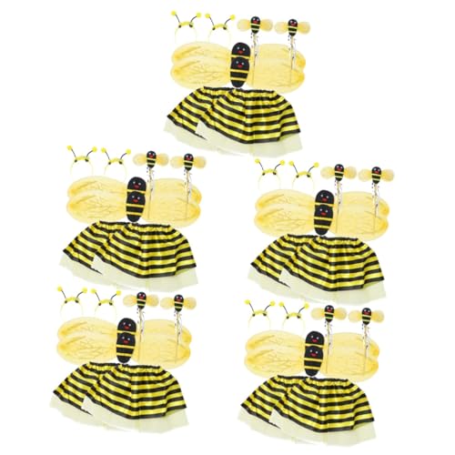 HEMOTON 10 Sätze kleine Bienenrequisiten Kinder Halloween kostüm Halloween-kostüme für Kinder Biene Cosplay Flügel Requisiten Kinderkleidung Stirnband Partykleidung für Kinder Partykostüm von HEMOTON