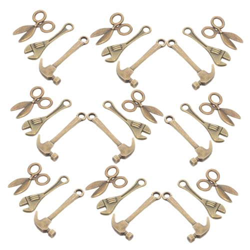 HEMOTON 10 Sets Mini Simulationswerkzeug Schere Reparaturspielzeug Puppenhaus Werkzeugzubehör Puppenhaus Metallzubehör Miniatur Konstruktionswerkzeuge Miniatur Werkzeug Winzige von HEMOTON