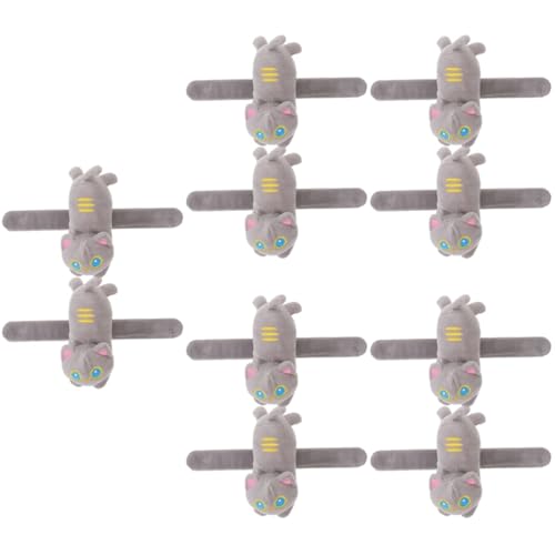 HEMOTON 10 Stk Armband Geschenk Kätzchen Spielzeug Party-slap-armbänder Schlagarmband Bänder Mit Katzenmuster Partyzubehör Tier-slap-band Plüsch Partybedarf Japanisch von HEMOTON