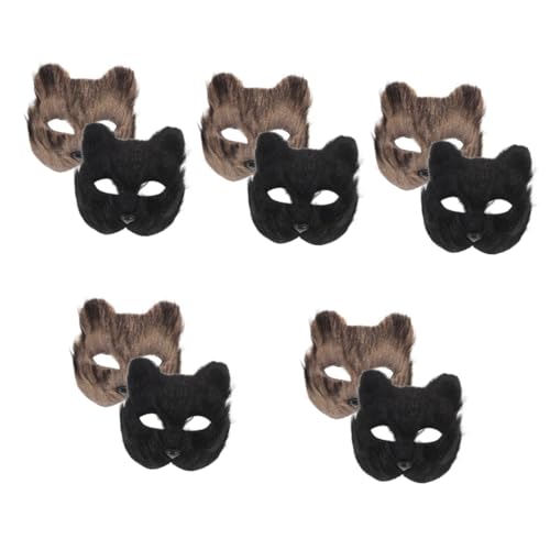 HEMOTON 10 Stk Tierische Maske Kleidung Dekorative Masken Kostümpartyzubehör Maskerade-party-maske Plüschtiermaske Halloween-fuchsmaske Männer Und Frauen Plastik Cosplay von HEMOTON