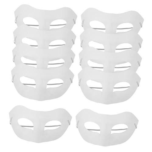 HEMOTON 10 Stück DIY Handbemalte Maske Malmaske Großpackung Gestanzter Blanko Männerkarton Zum Dekorieren DIY Maske Lustige Maske Bemalbare Domino Maske Zum Dekorieren von HEMOTON