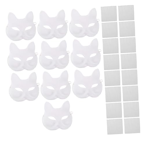 HEMOTON 10 Stück Fuchs Gesichtsmaske Fuchs Maskenball Maske Blanko Kostümmasken Tierkostümmasken Cosplay Partyzubehör Unbemalte Fuchsmasken Blanko Weiße Maske Halloween Masken HEMOTON 10 Stück Fuchs Gesichtsmaske Fuchs Maskenball Maske Blanko Kostümmasken Tierkostümmasken Cosplay Partyzubehör Unbemalte Fuchsmasken Blanko Weiße Maske Halloween Masken von HEMOTON