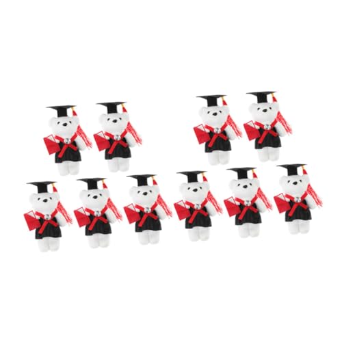 HEMOTON 10 Stück Graduierte Doktorbär Puppe Abschlusstiergeschenk Mädchen Highschool-abschlussbär Graduierung Bär Puppe Blumenstrauß Abschlussbouquet Abschlussblumenstrauß Polyester von HEMOTON