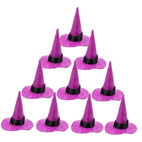HEMOTON 10 Stück Hut Party Dekorativer Hut Filz Hexen Anzieh Hüte Für Halloween Gnome Anzieh von HEMOTON