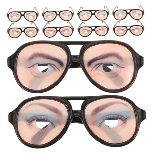 HEMOTON 10 Stück Lustige Augenbrillen für Halloween Googly Eye Party Accessoires für Feste Geburtstage und Hochzeiten Bequem zu Tragen Kreative und Humorvolle von HEMOTON