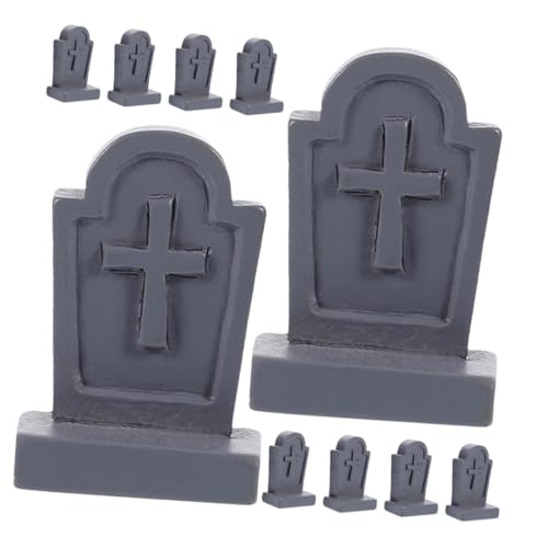 HEMOTON 10 Stück Mikro Landschafts Grabstein Sarg Ornament Halloween Grabstein Grabstein Handwerk Grabstein Requisiten Grabstein Form Schmuck Halloween Halloween von HEMOTON