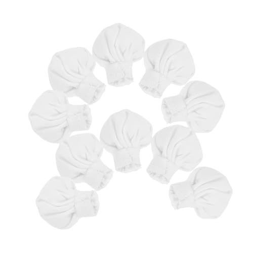 HEMOTON 10 Stück Mini -Kochhut Minihut zum Basteln Mini-Puppenmütze Mini-Tops-Hüte formeller Mini-Hut Zylinder Festivalhut Minihut für Haarschmuck Mini-Hüte Miniaturhüte Stoff Weiß von HEMOTON