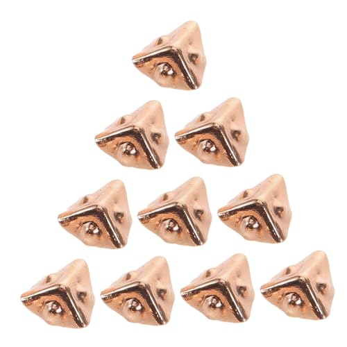 HEMOTON 10 Stück Mini Taschenschloss Schnalle Mini Gepäckteile Vintage Mini Gepäckhüllen Mini Reiseschmucketuiteile Mini Koffer Kartenhalter Miniatur Kofferhüllen Metall Golden von HEMOTON
