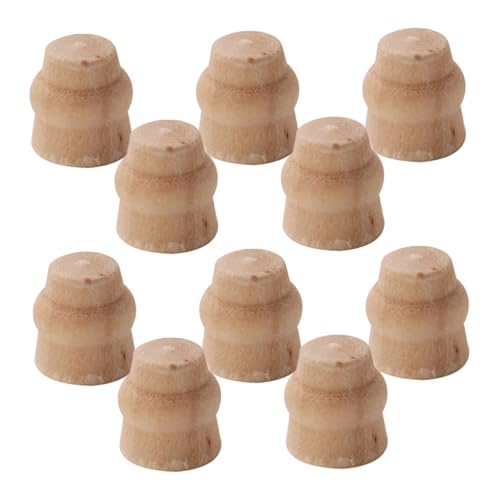 HEMOTON 10 Stück Mini - Tischzubehör puppenhaus Einrichtung Puppenhaus - Zubehör Kleine Tischbeine Dekorative Tischbeine Holz Tischbeine Mini - Tischbeine Puppenhaus - Versorgung Lotusbaum Beige von HEMOTON