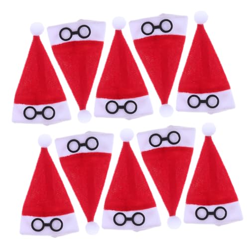 HEMOTON 10 Stück Mini Weihnachtsmützen aus Flanell Weiche Diy Weihnachtsdekoration für Puppen Besteckhalter Süßigkeitentüten und Weinflaschen Rote Mini Hüte für Festliche Tischdekoration HEMOTON 10 Stück Mini Weihnachtsmützen aus Flanell Weiche Diy Weihnachtsdekoration für Puppen Besteckhalter Süßigkeitentüten und Weinflaschen Rote Mini Hüte für Festliche Tischdekoration von HEMOTON
