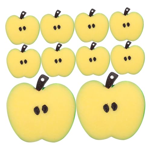 HEMOTON 10 Stück Obst-Modell für dekoratives künstliches Obst Essen künstlicher Mini-Apfel simulierte Fruchtscheiben simuliertes Obst Simulationsfrucht PVC Beige von HEMOTON