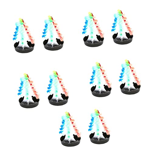 HEMOTON 10 Stück Papierbaumblüte Dekorationen Mini-Weihnachtskiefer Mini-Weihnachtsbaum Weihnachtstischbäume Desktop-Kiefer büro Dekoration Office Decoration zauberbaum Colorful von HEMOTON