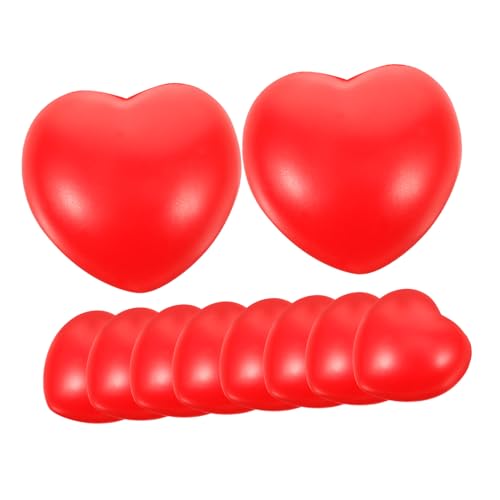 HEMOTON 10 Stück Rote Herz Stressbälle Schaumstoffbälle für Erwachsene Spaß und Stressabbau für Kreative Spiele und Hochzeitsdekoration HEMOTON 10 Stück Rote Herz Stressbälle Schaumstoffbälle für Erwachsene Spaß und Stressabbau für Kreative Spiele und Hochzeitsdekoration von HEMOTON