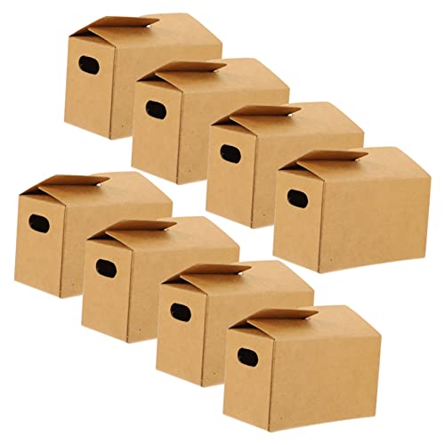 HEMOTON 10 Stück Schachtel Puppenhaus Karton Kinderspielzeug Kinder bastelset Verpackungsbox Kraftpapier Miniatur-Box-Modell Ornament Möbel Expressboxen simulieren winziges Figurendekor von HEMOTON