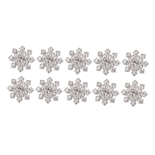 HEMOTON 10 Stück Schmuckzubehör Schmuck DIY Zubehör DIY Zubehör Anhänger Legierung Ornamente DIY Ornament Strass Silber von HEMOTON