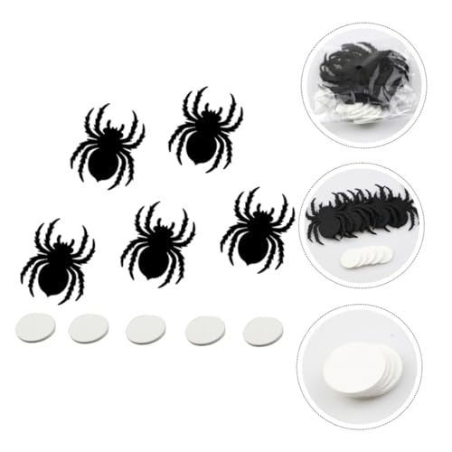 HEMOTON 10 Stück Spinnen-Patch aus Filz Halloween wanddeko Halloween fensterbilder halloweendeko Pumpkin Decoration Aufkleber Halloween-Fensterdekoration Halloween -Partyzubehör gefühlt von HEMOTON