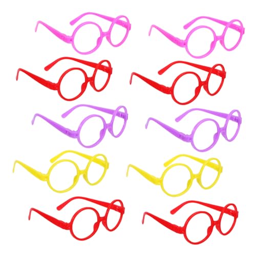 HEMOTON 10 Stück Teiliges Bunte Kunststoff Brillengestelle Gläser Lustiges Optisches für Leichte Runde Rahmen Strapazierfähige Verkleidungsbrillen für Partys und Fotospaß HEMOTON 10 Stück Teiliges Bunte Kunststoff Brillengestelle Gläser Lustiges Optisches für Leichte Runde Rahmen Strapazierfähige Verkleidungsbrillen für Partys und Fotospaß von HEMOTON
