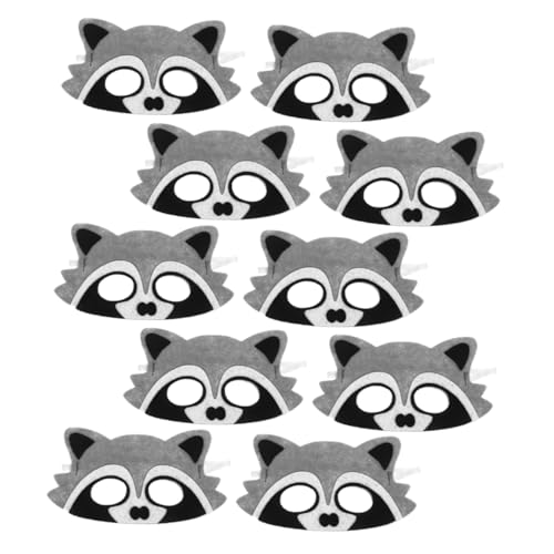 HEMOTON 10 Stück Teiliges Filz Tiermasken für Atmungsaktive Kindgerechte Dschungel Tierkostüm Masken für Zoo Camping Gruppenaktivitäten und Halloween Partyspiele HEMOTON 10 Stück Teiliges Filz Tiermasken für Atmungsaktive Kindgerechte Dschungel Tierkostüm Masken für Zoo Camping Gruppenaktivitäten und Halloween Partyspiele von HEMOTON