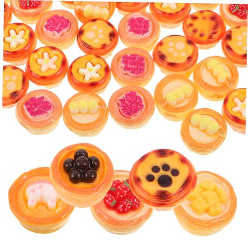HEMOTON 10 Stück Teiliges Mini-Ei-Tart-modellset Realistische Miniatur-Dessert-Dekoration aus Harz Vielseitiges Zubehör für Puppenhaus DIY Miniaturküche Spielküche Teeparty von HEMOTON