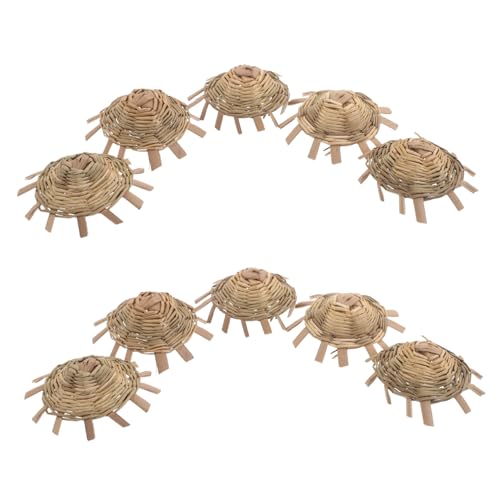 HEMOTON 10 Stück Teiliges Miniatur Strohhüte aus Natürlichem Stroh Atmungsaktiv Handgewebt Vielseitig Einsetzbar für DIY Bastelarbeiten Puppendekorationen Party Accessoires Kreative Mini HEMOTON 10 Stück Teiliges Miniatur Strohhüte aus Natürlichem Stroh Atmungsaktiv Handgewebt Vielseitig Einsetzbar für DIY Bastelarbeiten Puppendekorationen Party Accessoires Kreative Mini von HEMOTON