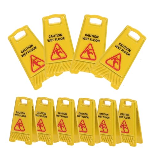 HEMOTON 10 Stück Teiliges Miniatur Warnschild aus Langlebigem Legierungsmaterial Realistische Gelbe Achtung Rutschgefahr Schilder für Puppenhäuser und Lernspielzeug für Rollenspiele und HEMOTON 10 Stück Teiliges Miniatur Warnschild aus Langlebigem Legierungsmaterial Realistische Gelbe Achtung Rutschgefahr Schilder für Puppenhäuser und Lernspielzeug für Rollenspiele und von HEMOTON