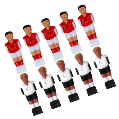 HEMOTON 10 Stück Teiliges Tischfußballfiguren Langlebigem für Standard Tischfußballspiele Ersatzteile für Kicker Spieler zu Installieren Farblich Gedruckt zur Teamidentifikation von HEMOTON