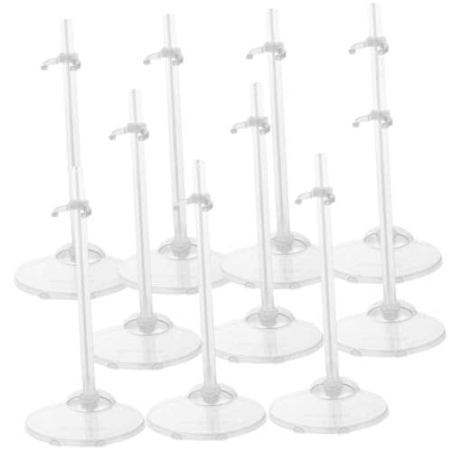 HEMOTON 10 Stück Teiliges Transparentes Puppenständer Taillenschnalle Stabile Halter für Mädchen Puppen für Schreibtisch Vitrinen Fensterdekoration Schützt und Präsentiert Puppen Sicher von HEMOTON