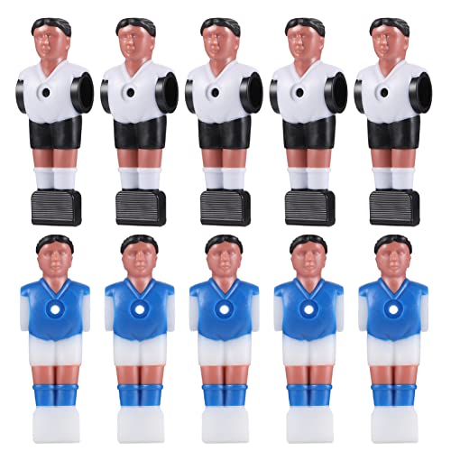HEMOTON 10 Stück Tischfußball Spieler Figuren Teiliges mit Schwarzen und Weißen Spielern Hochwertige Tischkicker Zubehörteile für Freizeitspiele Einfache Installation und Langlebiges von HEMOTON