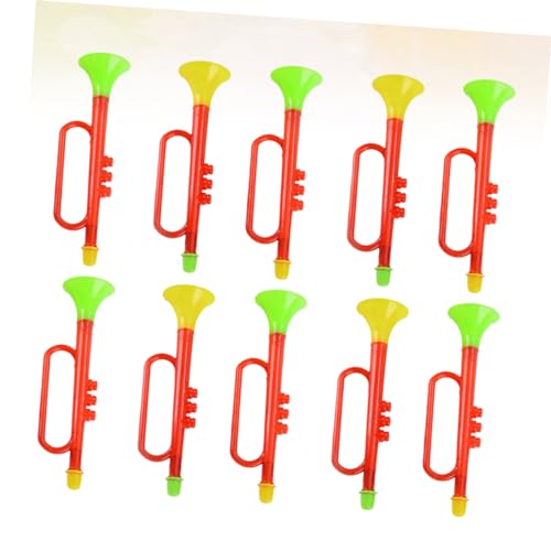 HEMOTON 10 Stück Trompete Babylärm Musikspielzeug kindertrompete trompete spielset sankastenspielsachen kinderparty mitgebsel toy set pädagogisches Trompetenspielzeug von HEMOTON
