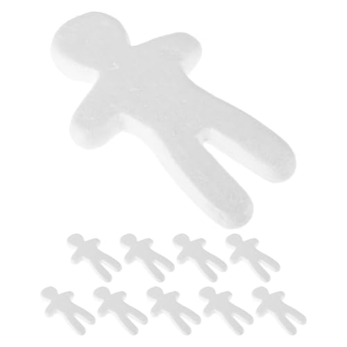 HEMOTON 10 Stück Weiße Embryo Puppe Schaumstoff Blanke Puppe Modell Graffiti Schaumstoff Material Für DIY Puppe Requisite Schaumstoffpuppe Unfertige Schäume Puppenformen von HEMOTON