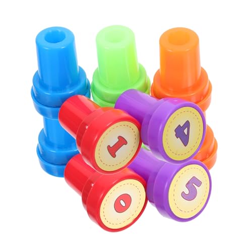 HEMOTON 10 Stück Zahlenstempel - kleine kinderstempel Sonnenbrillen - Gastgeschenke Kekstüten Party Dekoration entzückende Briefmarken Zahlenstempel - Sets für Plastik von HEMOTON