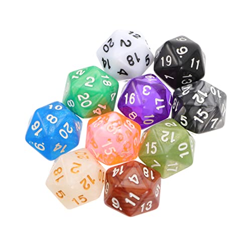 HEMOTON 10 Stücke Spiel Seitige Weiche D20 Große Lustige Entwicklungs Prop Bunte Party Pädagogisches Als von HEMOTON