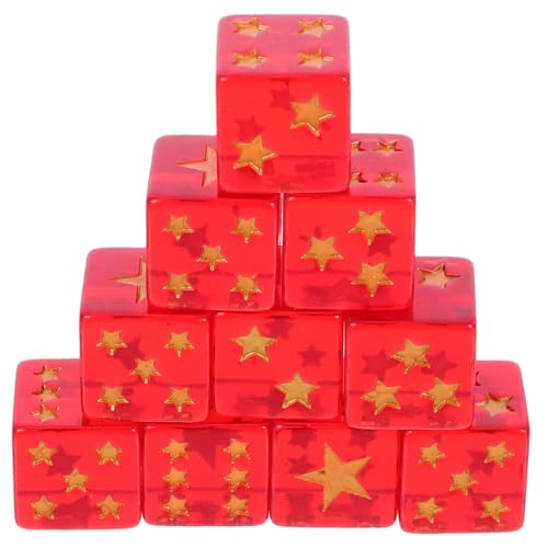 HEMOTON 10 Teiliges Fünfzackiges Sternwürfel Spielwürfel Set Würfel Mit Sternmuster Brettspielzubehör Bunte Spielwürfel Würfel Mit Sterndesign Würfel Mit Glatter Oberfläche Kleine Würfel HEMOTON 10 Teiliges Fünfzackiges Sternwürfel Spielwürfel Set Würfel Mit Sternmuster Brettspielzubehör Bunte Spielwürfel Würfel Mit Sterndesign Würfel Mit Glatter Oberfläche Kleine Würfel von HEMOTON