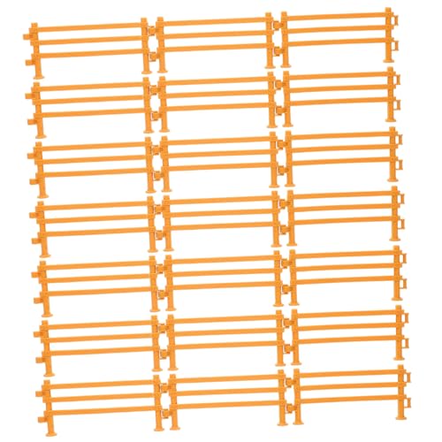 HEMOTON 100 Stück Teiliges Kunststoff Gelb Stabiles Zaunspielzeug für Pferde DIY Farm Tiergehege Zubehör Präzise Gestalteter Bauernhof Zoo Diorama Zaun von HEMOTON