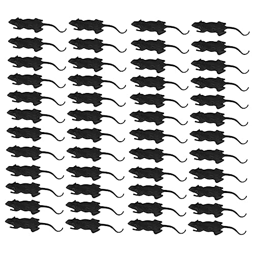 HEMOTON 100-Teilige Sets Halloween- Halloween Party Halloween April Fool's Day Halloween-Streichspielzeug falsche Ratten kniffliges Halloween-Requisite Black von HEMOTON