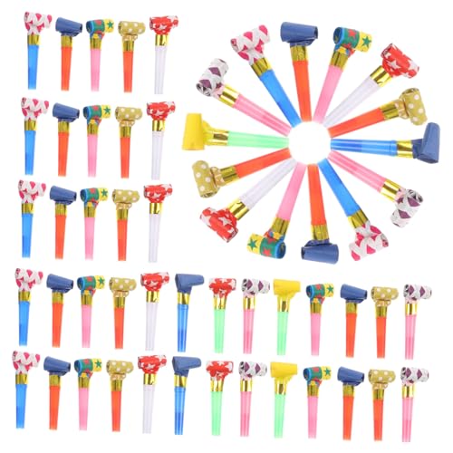 HEMOTON 100St Drachenpfeife 100 Stück konferenz triffier hochstihl festoon geburtstagseinladungen Spiel Dekorationen aufdecken Die Partygeschenke Partypfeife Geburtstags-Gebläse Plastik von HEMOTON