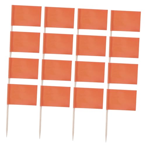 HEMOTON 100stücke Zahnstocherflaggen Kleine Fahnenpicker Einfarbige Miniaturfahnen Für Party Cupcake-topper Kuchendekoration Dessert-picks Fruchtkäsemarker von HEMOTON