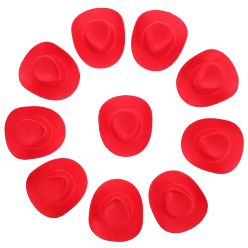 HEMOTON 10Pcs Spielzeughut Kappen Mütze Puppe Cute deko Cute Decor Seiten markiese Cowboy-Hut Festlicher Hut kleine Hüte entzückende Mini-Hüte zum Basteln Miniaturhut Mini-Hut rot HEMOTON 10Pcs Spielzeughut Kappen Mütze Puppe Cute deko Cute Decor Seiten markiese Cowboy-Hut Festlicher Hut kleine Hüte entzückende Mini-Hüte zum Basteln Miniaturhut Mini-Hut rot von HEMOTON