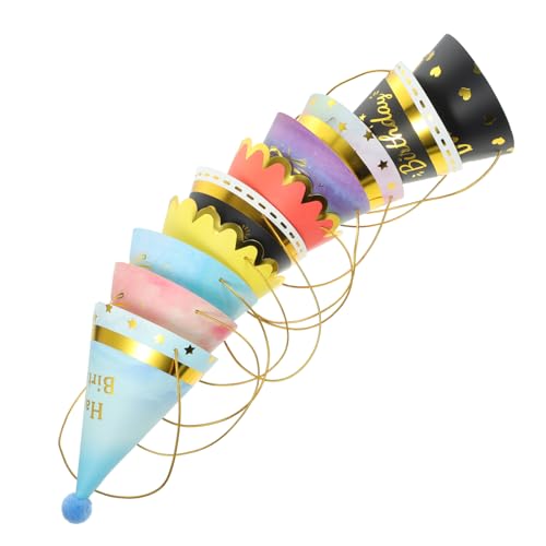 HEMOTON 10Stücke Kindergeburtstagshüte Papierpartyhüte mit Haarballen für Fröhliche Feiern für Jungen und Geburtstagsfeiern und Familienfeste HEMOTON 10Stücke Kindergeburtstagshüte Papierpartyhüte mit Haarballen für Fröhliche Feiern für Jungen und Geburtstagsfeiern und Familienfeste von HEMOTON
