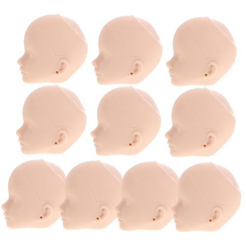 HEMOTON 10Stücke Puppenköpfe für Make Up Übungen Realistische Augenöffnungen DIY Zubehör für Bastelprojekte Leichtes und Sicheres Material Makeup Artists von HEMOTON