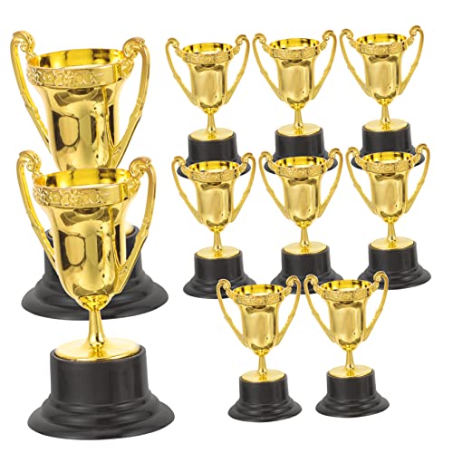 HEMOTON 10Stücke Teiliges Mini Trophäen aus Kunststoff für Sportfeiern Wettbewerbe und Belohnungsgeschenke Geburtstagsfeiern und Party Dekoration von HEMOTON