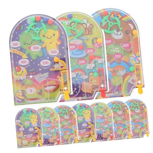 HEMOTON 10Stücke Teiliges Tragbares Flipper Spielset Labyrinth Pinball Für Kreatives Tischspielzeug Robustem von HEMOTON