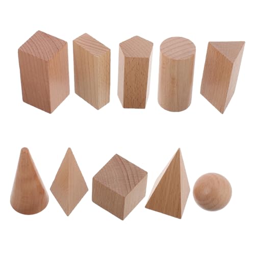 HEMOTON 10 Stück Robuste Geometrische Formblöcke Aus Holz Geometrie-bausteine für Kinder Mathematik-formblöcke-Set HEMOTON 10 Stück Robuste Geometrische Formblöcke Aus Holz Geometrie-bausteine für Kinder Mathematik-formblöcke-Set von HEMOTON