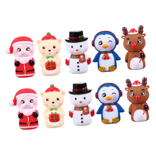 HEMOTON 10st Weihnachtsfingerpuppe Handpuppe Fingerpuppen Für Kleinkinder Zum Geschichtenerzählen Cartoon-fingerpuppe Fingerpuppenspielzeug Für PVC von HEMOTON