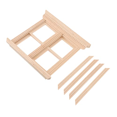 HEMOTON 12 Puppenhausfenster Außen Mini Puppenhaus Möbel Häuser Zuhause Das Kleines Kleine Hausmodelle Winziges Hauszubehör Fensterrahmen Möbelzubehör Holz von HEMOTON